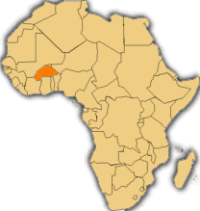 localisation du Burkina Faso en Afrique