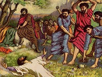 Saul persécuteur des chrétiens - lapidation d'Étienne