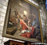 Flagellation de saint Paul et saint Sislas. Peinture de Louis Testelin 