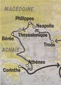 Carte 2e voyage, Macédoine-Achaie