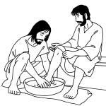 Jésus lave les pieds de ses apôtres