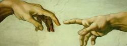 gmain de Dieu pointant la main de l'homme