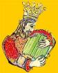 le roi David psalmodiant ses prires de louanges et de supplication