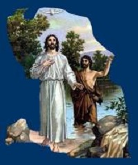 Jean-Baptiste derrière Jésus